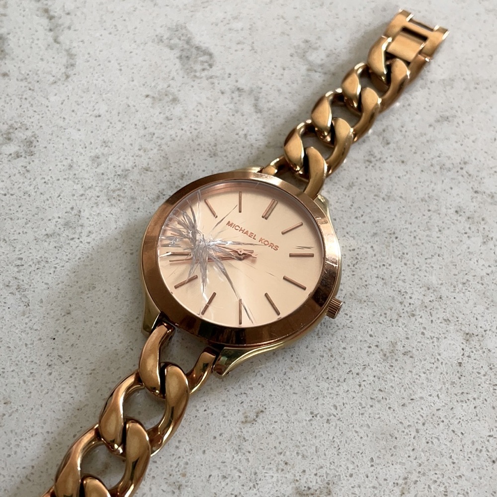 Rose gold runway Michael kors watch